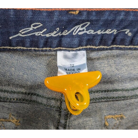 NEW Eddie Bauer Womens Size 12 StayShape Curvy Bootcut Jeans Dark Wash NWT - Picture 5 of 9